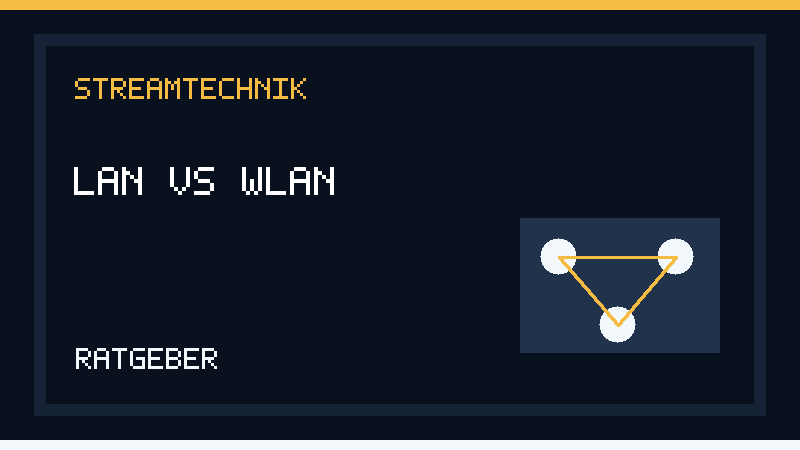 LAN und WLAN beim Streaming: Diagramm mit verbundenen Netzwerkknoten