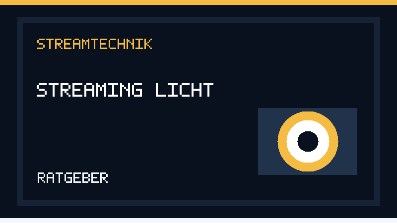 Streaming-Licht: Illustrative Ringlicht- und Key-Light-Grafik